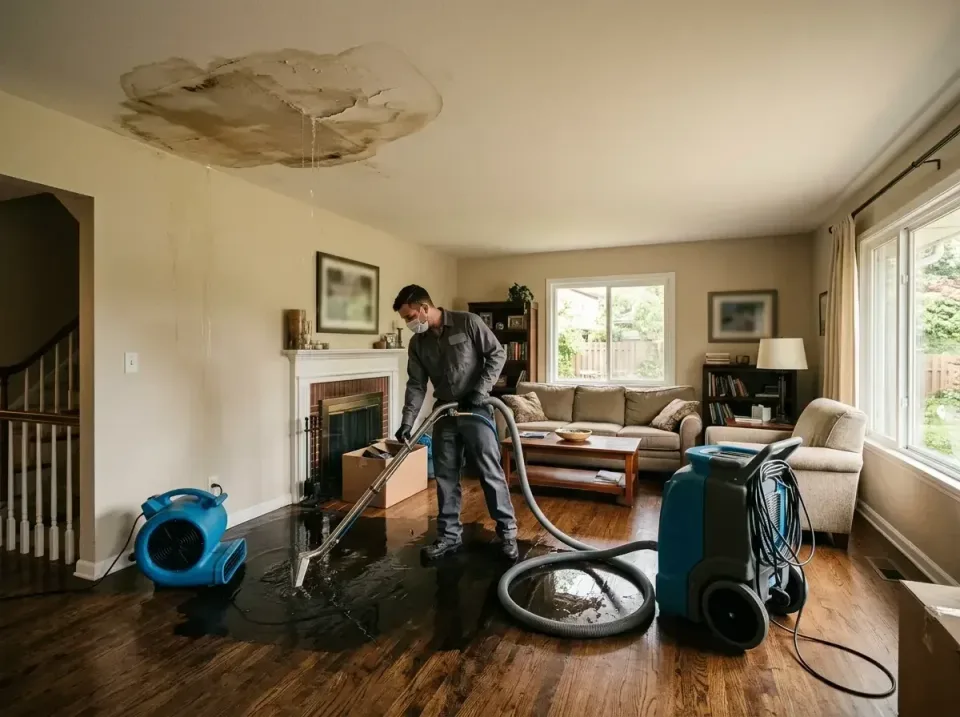 attic-pipe-burst-ceiling-drip-008 — frequently asked questions, Water Damage Restoration & Carpet Care in Fox River Grove, IL